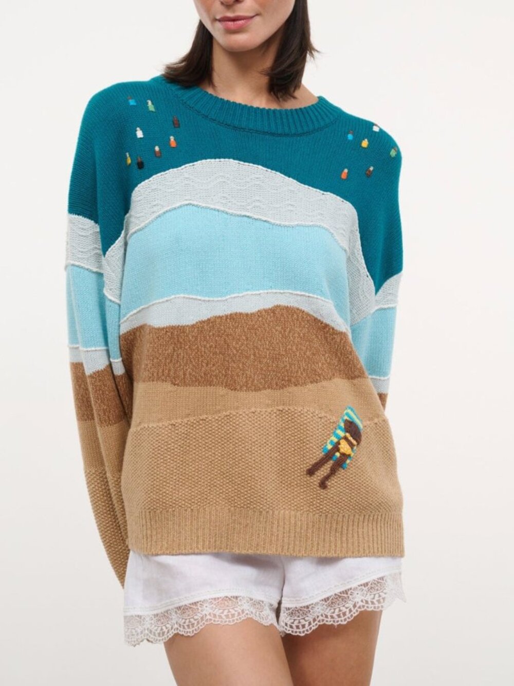 NWT STAUD Giada Sweater XSmall Beach Day Knit Designer
